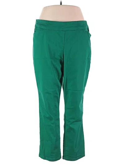 Pre-owned Croft & Barrow Active Pants In Green