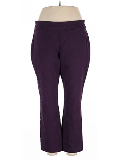 Pre-owned Croft & Barrow Active Pants In Purple