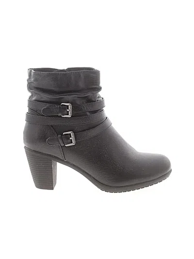 Pre-owned Croft & Barrow Ankle Boots In Black