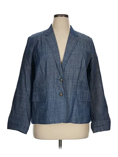 Pre-owned Croft & Barrow Blazer Jacket In Blue