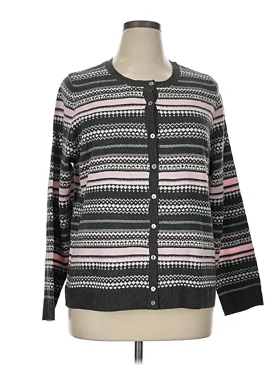 Pre-owned Croft & Barrow Cardigan Sweater In Black