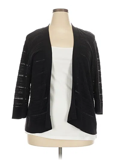 Pre-owned Croft & Barrow Cardigan Sweater In Black