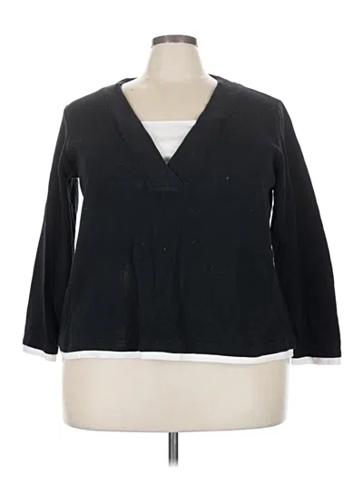 Pre-owned Croft & Barrow Cardigan Sweater In Black