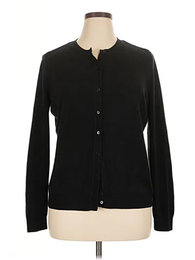 Pre-owned Croft & Barrow Cardigan Sweater In Black