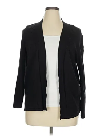 Pre-owned Croft & Barrow Cardigan Sweater In Black