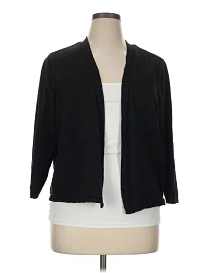 Pre-owned Croft & Barrow Cardigan Sweater In Black