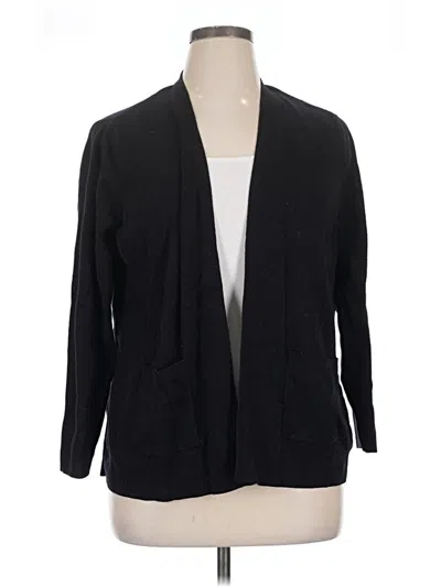 Pre-owned Croft & Barrow Cardigan Sweater In Black