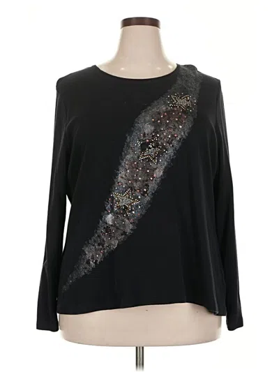 Pre-owned Croft & Barrow Cardigan Sweater In Black
