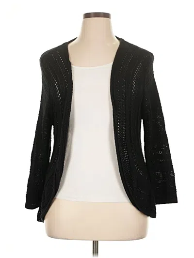 Pre-owned Croft & Barrow Cardigan Sweater In Black