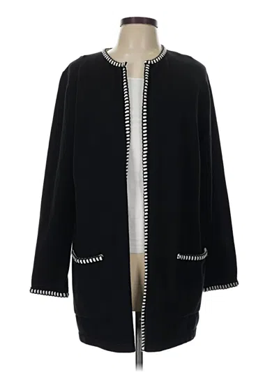 Pre-owned Croft & Barrow Cardigan Sweater In Black