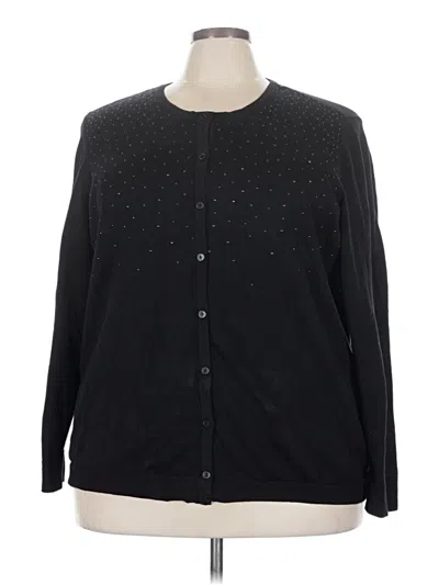 Pre-owned Croft & Barrow Cardigan Sweater In Black