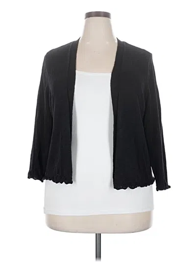 Pre-owned Croft & Barrow Cardigan Sweater In Black