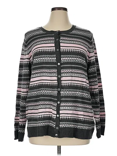 Pre-owned Croft & Barrow Cardigan Sweater In Black