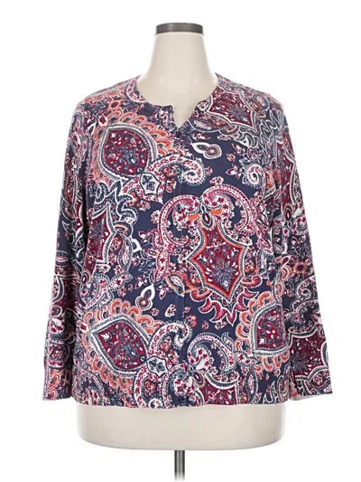 Pre-owned Croft & Barrow Cardigan Sweater In Blue