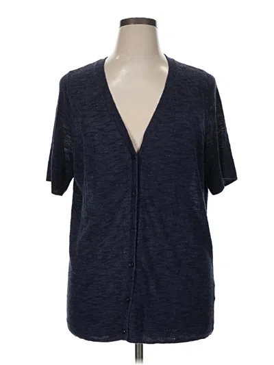 Pre-owned Croft & Barrow Cardigan Sweater In Blue