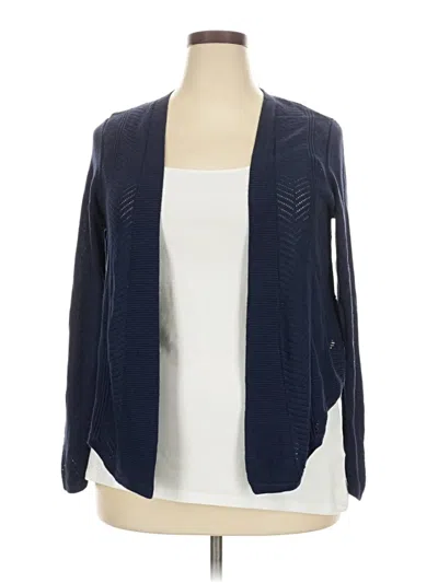 Pre-owned Croft & Barrow Cardigan Sweater In Blue