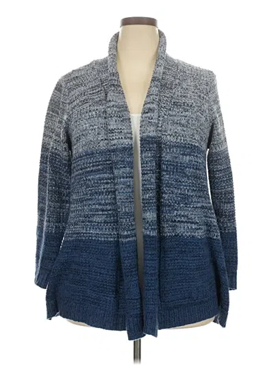 Pre-owned Croft & Barrow Cardigan Sweater In Blue