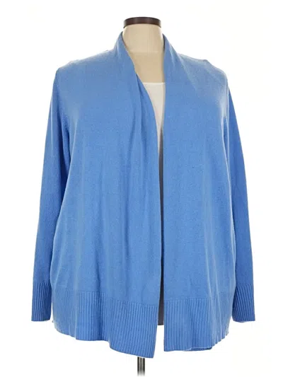 Pre-owned Croft & Barrow Cardigan Sweater In Blue