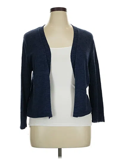 Pre-owned Croft & Barrow Cardigan Sweater In Blue