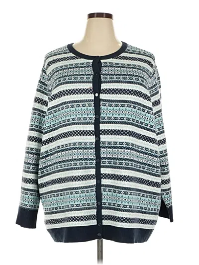Pre-owned Croft & Barrow Cardigan Sweater In Blue