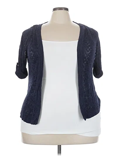 Pre-owned Croft & Barrow Cardigan Sweater In Blue