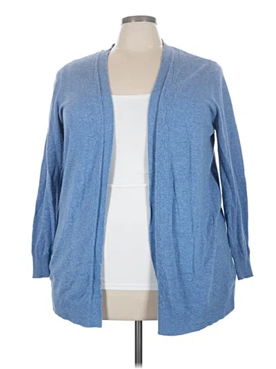 Pre-owned Croft & Barrow Cardigan Sweater In Blue