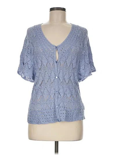 Pre-owned Croft & Barrow Cardigan Sweater In Blue