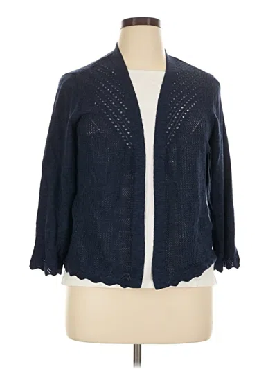 Pre-owned Croft & Barrow Cardigan Sweater In Blue