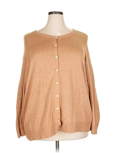 Pre-owned Croft & Barrow Cardigan Sweater In Brown