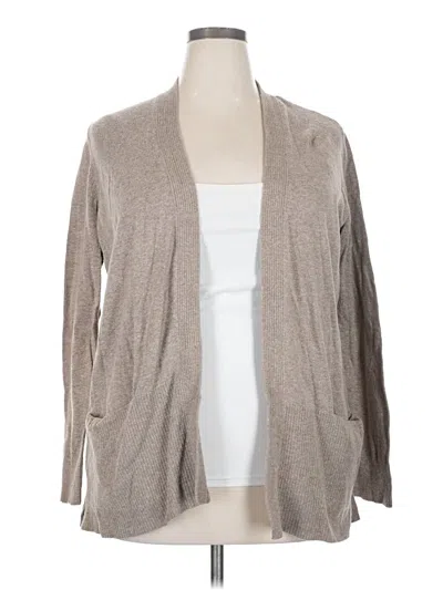 Pre-owned Croft & Barrow Cardigan Sweater In Brown