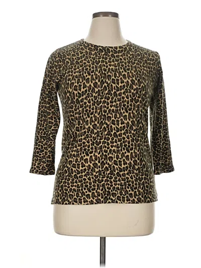 Pre-owned Croft & Barrow Cardigan Sweater In Brown