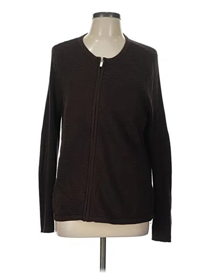 Pre-owned Croft & Barrow Cardigan Sweater In Brown