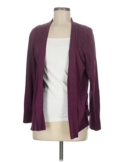 Pre-owned Croft & Barrow Cardigan Sweater In Burgundy