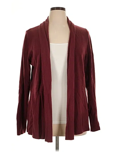 Pre-owned Croft & Barrow Cardigan Sweater In Burgundy