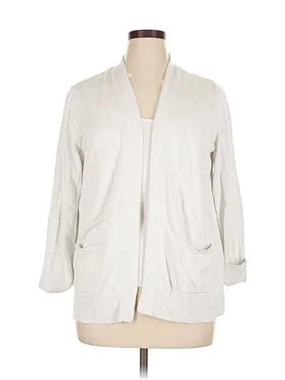 Pre-owned Croft & Barrow Cardigan Sweater In Gray