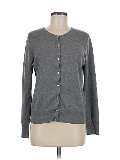 Pre-owned Croft & Barrow Cardigan Sweater In Gray