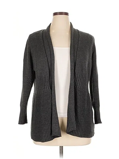Pre-owned Croft & Barrow Cardigan Sweater In Gray