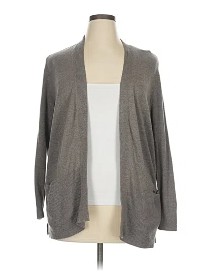 Pre-owned Croft & Barrow Cardigan Sweater In Gray