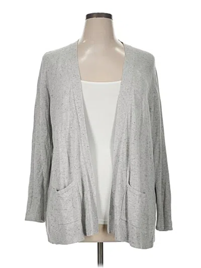Pre-owned Croft & Barrow Cardigan Sweater In Gray