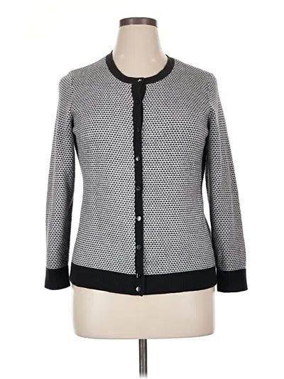 Pre-owned Croft & Barrow Cardigan Sweater In Gray