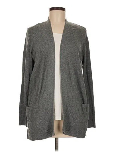 Pre-owned Croft & Barrow Cardigan Sweater In Gray