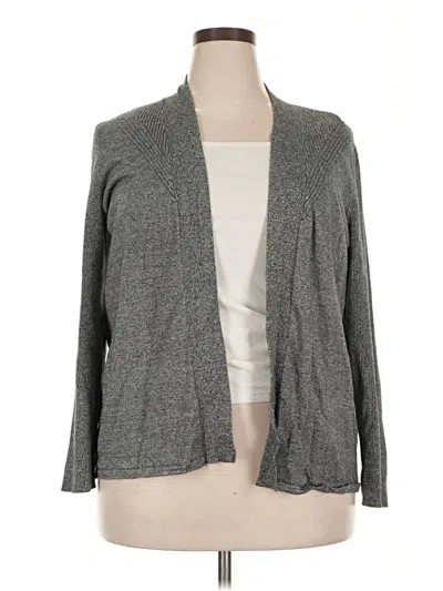 Pre-owned Croft & Barrow Cardigan Sweater In Gray