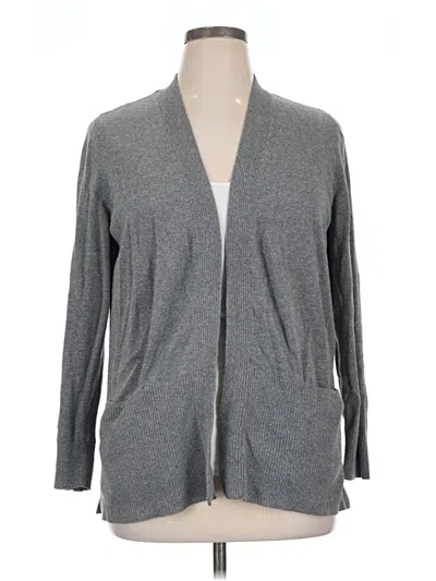 Pre-owned Croft & Barrow Cardigan Sweater In Gray