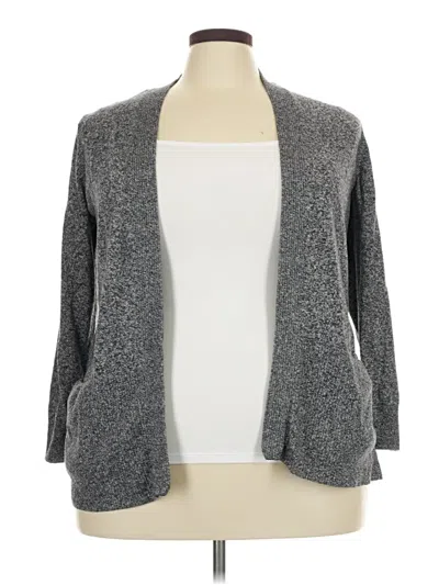 Pre-owned Croft & Barrow Cardigan Sweater In Gray