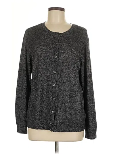 Pre-owned Croft & Barrow Cardigan Sweater In Gray