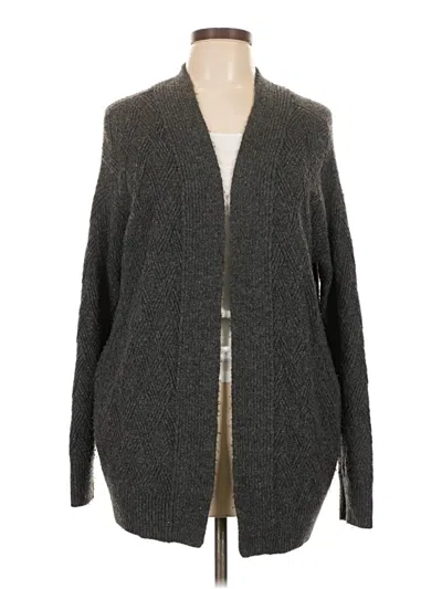 Pre-owned Croft & Barrow Cardigan Sweater In Gray