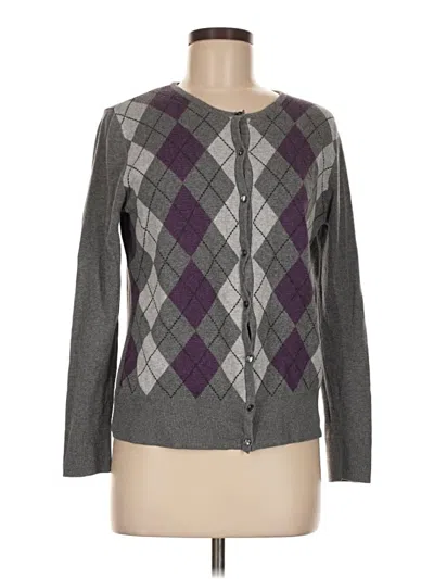 Pre-owned Croft & Barrow Cardigan Sweater In Gray