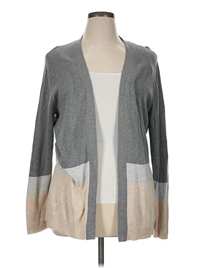 Pre-owned Croft & Barrow Cardigan Sweater In Gray