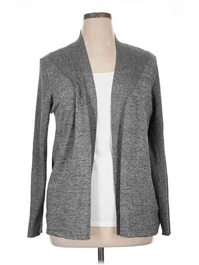 Pre-owned Croft & Barrow Cardigan Sweater In Gray