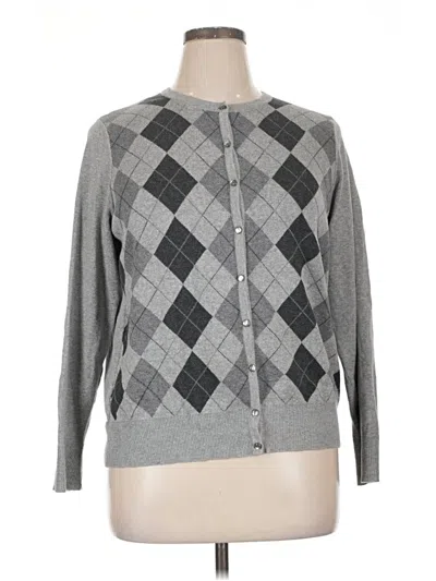Pre-owned Croft & Barrow Cardigan Sweater In Gray